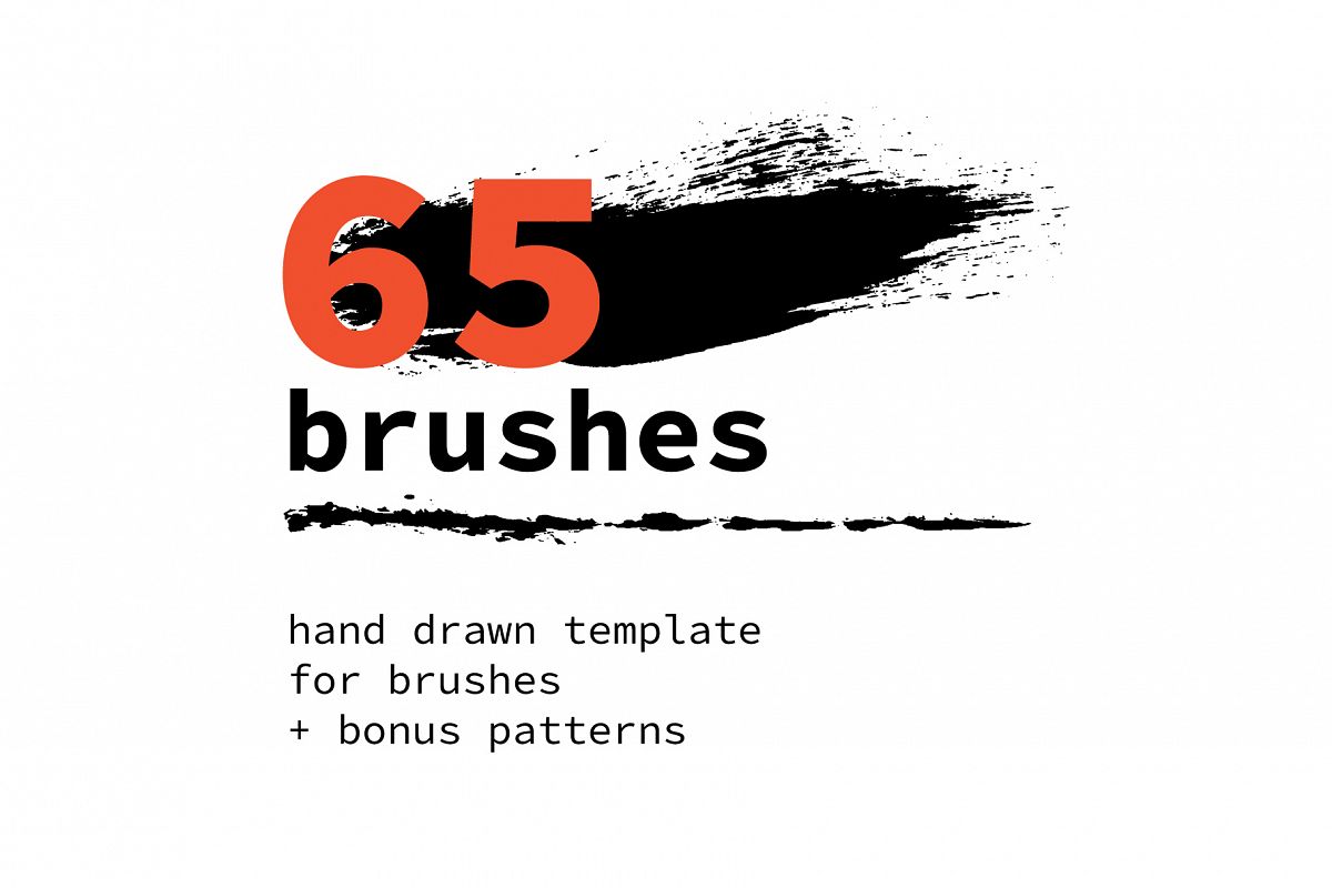 65 template for brushes + 6 seamless patterns example image 1