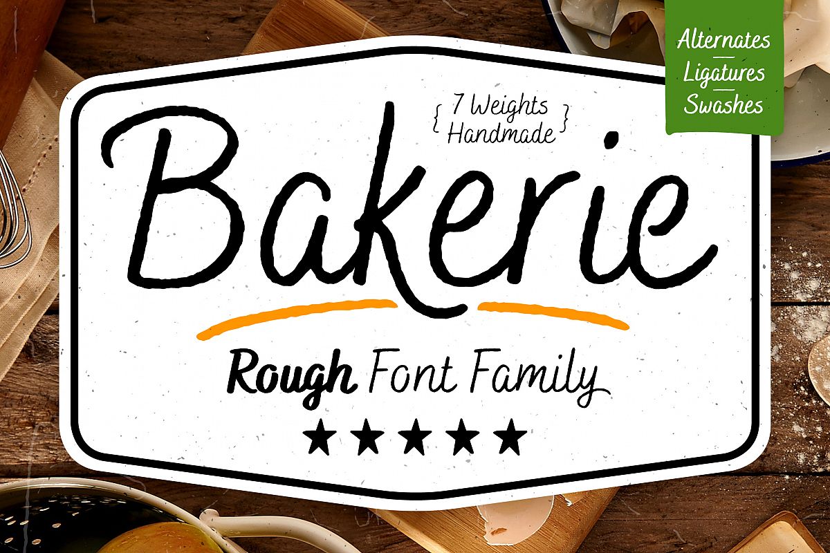Bakerie Rough Font Family example image 1