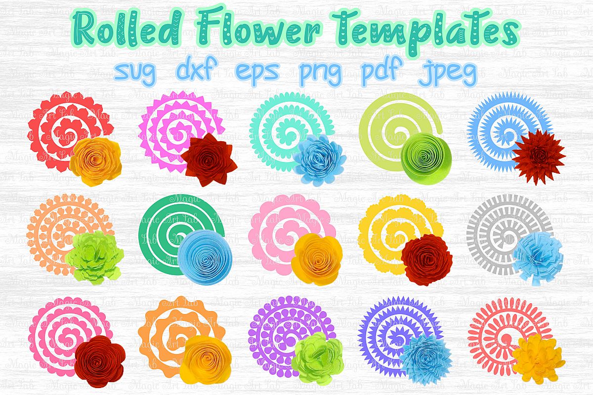 Rolled Flower svg, 3d flower svg, Paper Flower svg