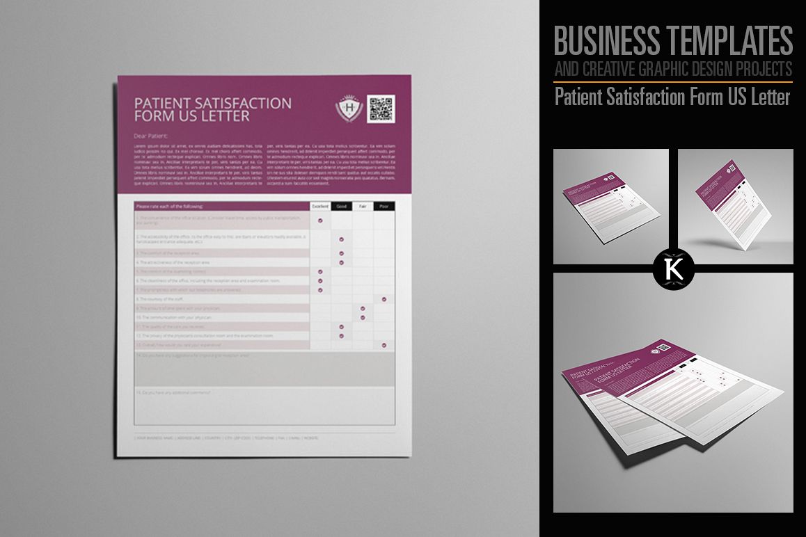 Patient Satisfaction Form US Letter example image 1