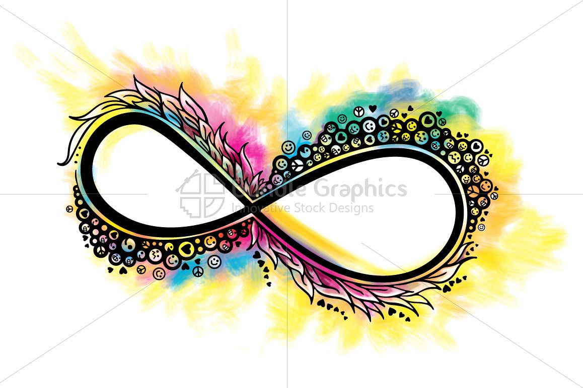Infinity of Love & Happiness - Colorful Graphical Illustration example image 1