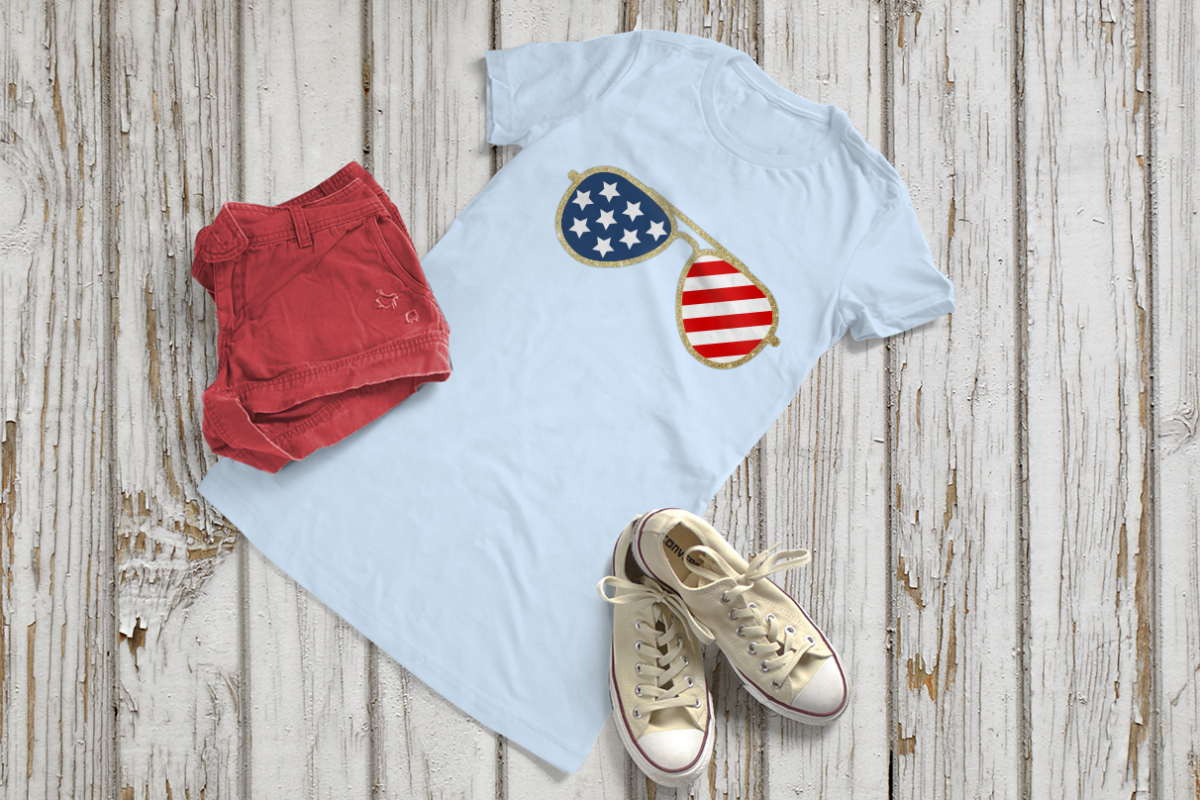 Patriotic and Regular Aviator Sunglasses SVG Design example image 1