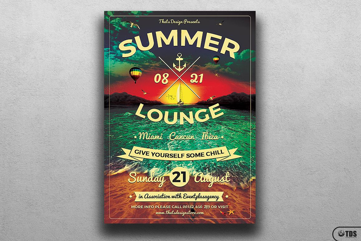 Summer Lounge Flyer Template V3 example image 1