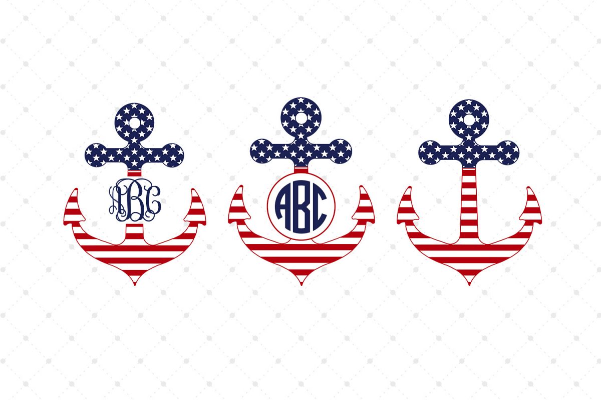 4th of July Anchors SVG Cut Files