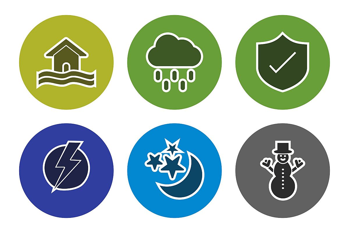 Set Of Weather And Season Icons example image 1