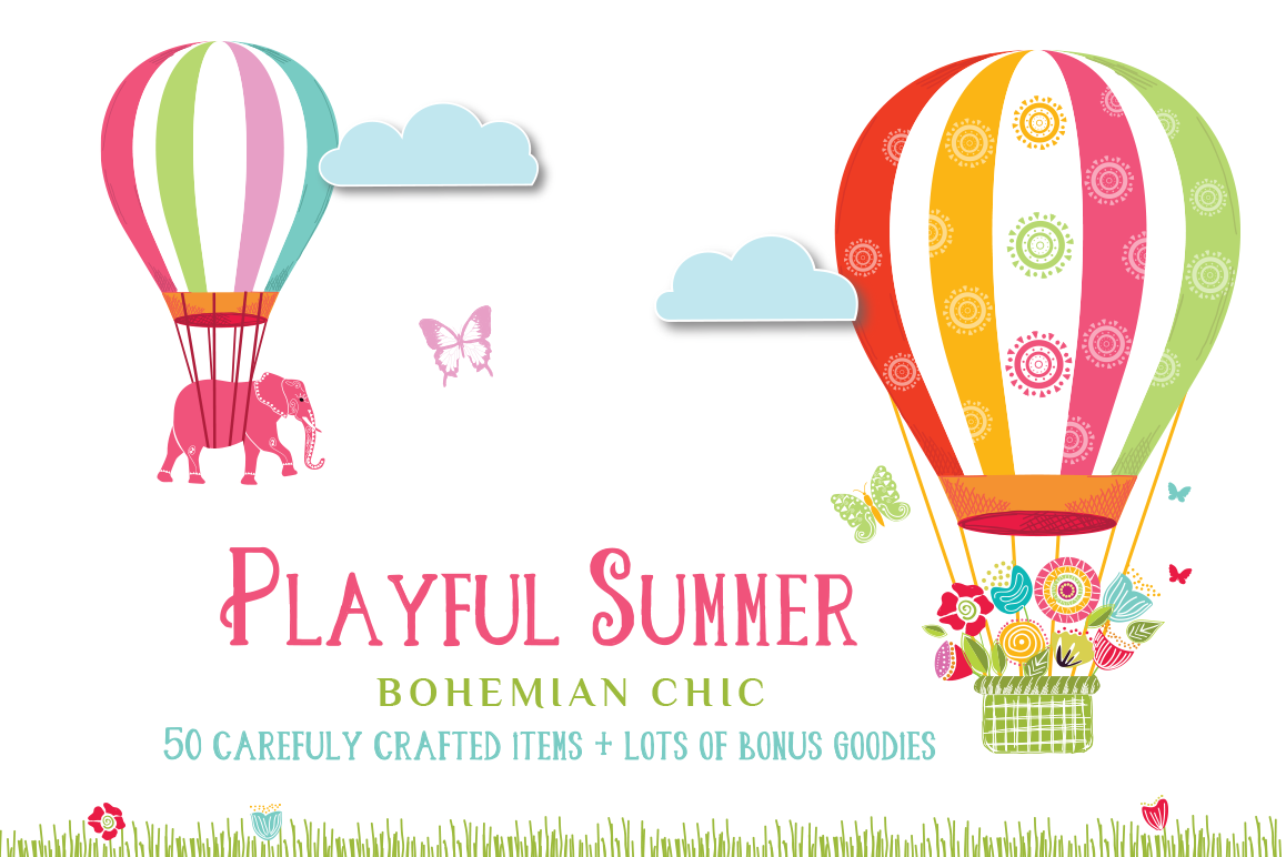 Playful Summer Colorful Bohemian example image 1