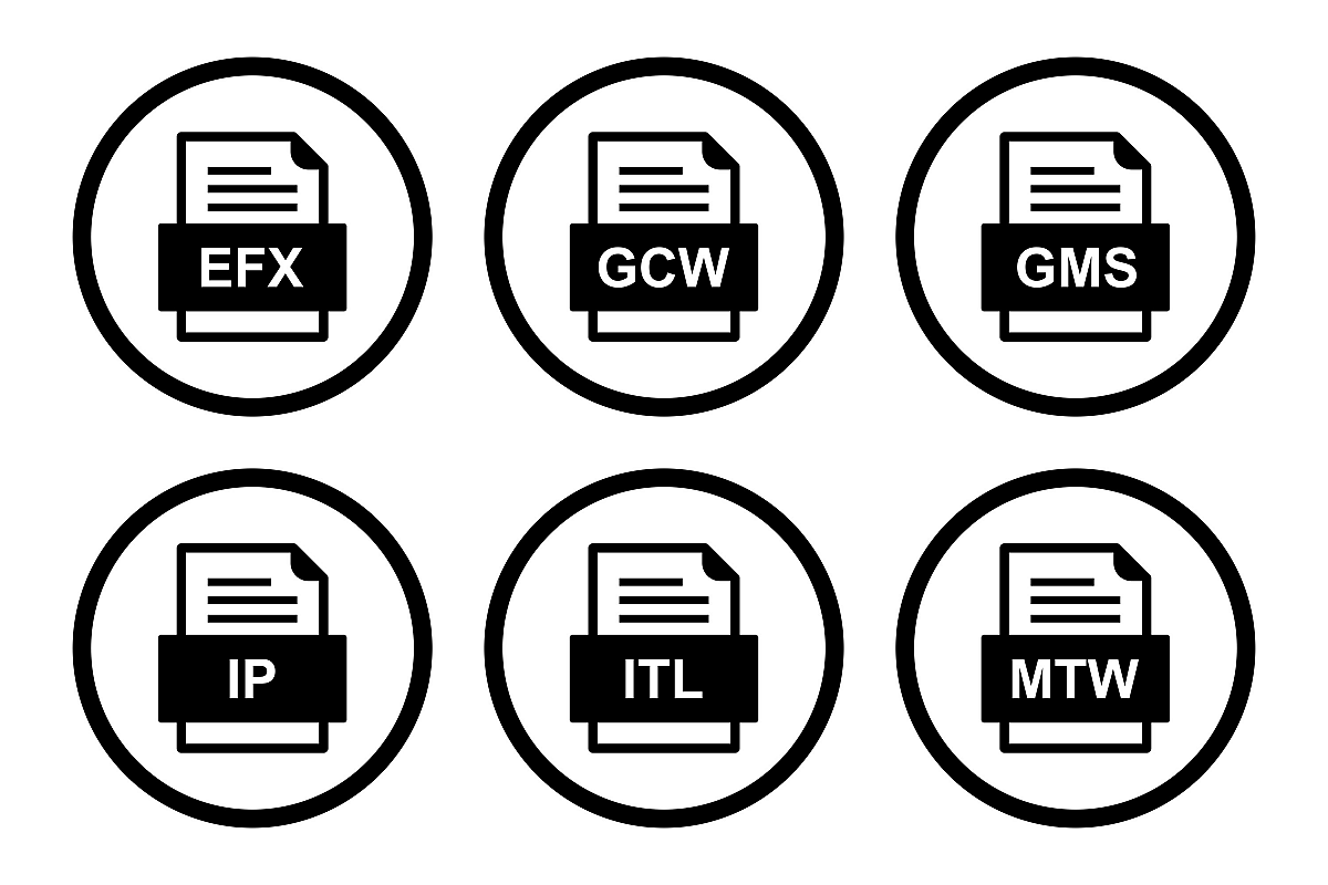 Set Of File Formats Icons example image 1