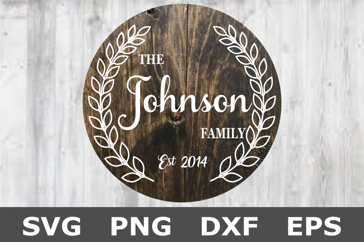 Laurel Name Sign - A Family SVG Cut File example image 1