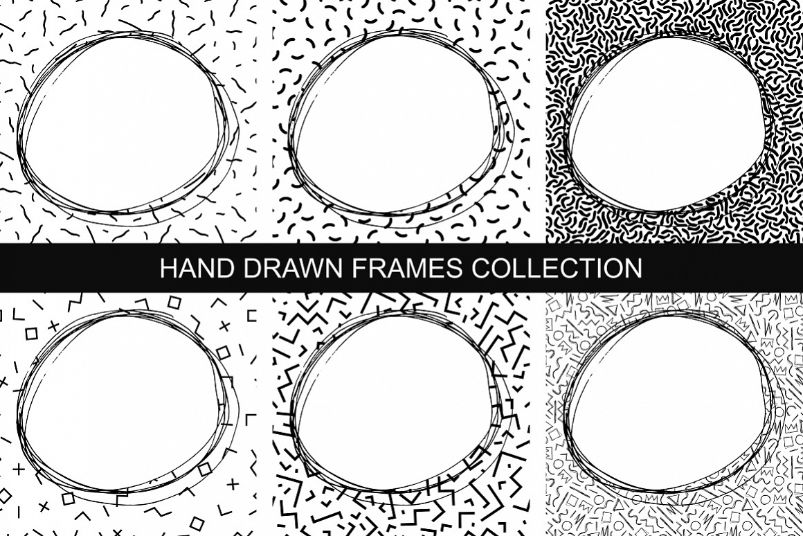 Collection of hand drawn frames example image 1