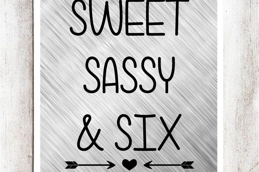 Download Sweet Sassy & Six SVG/DXF/EPS file (34672) | SVGs | Design ...