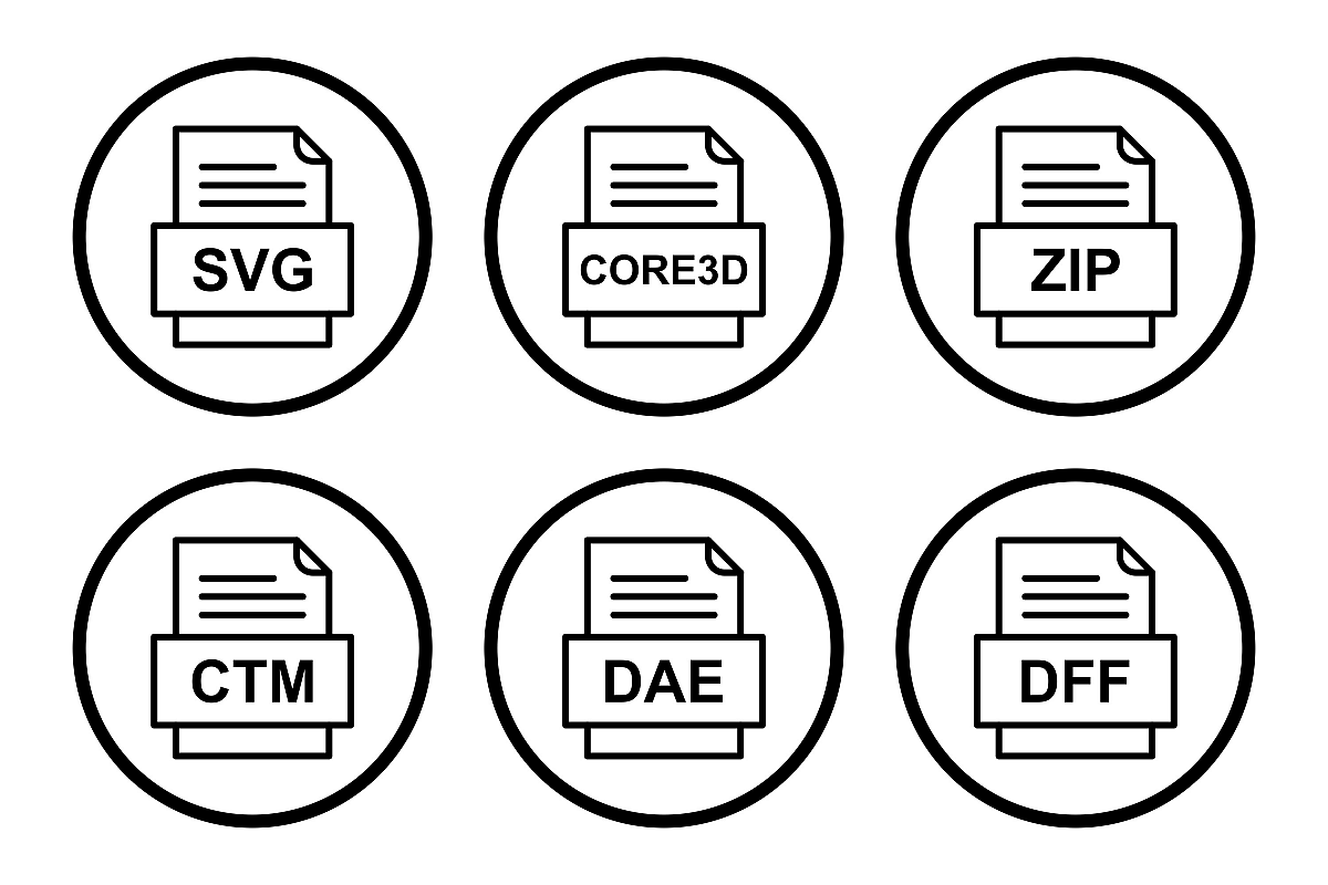 Set Of File Formats Icons example image 1
