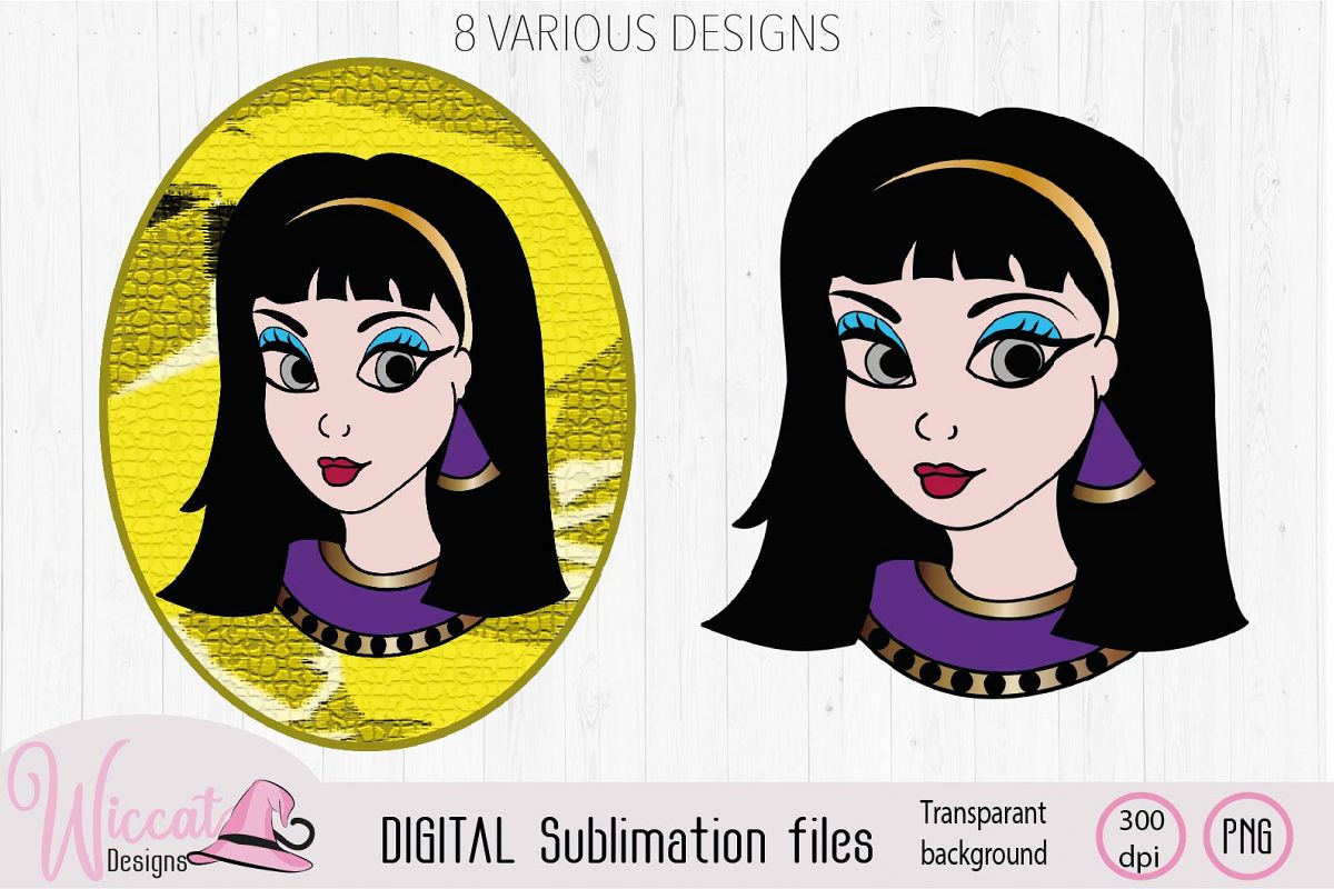 Cleopatra Girl face sublimation example image 1