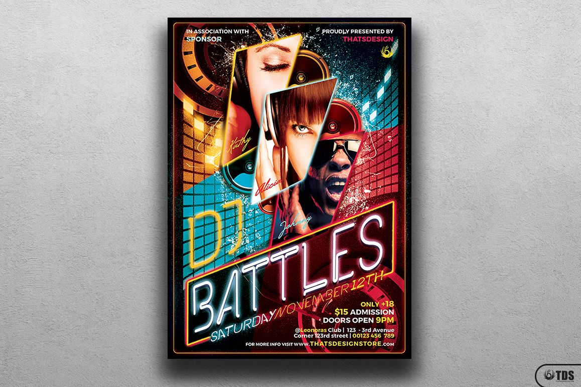 DJ Battle Flyer Template V1 example image 1