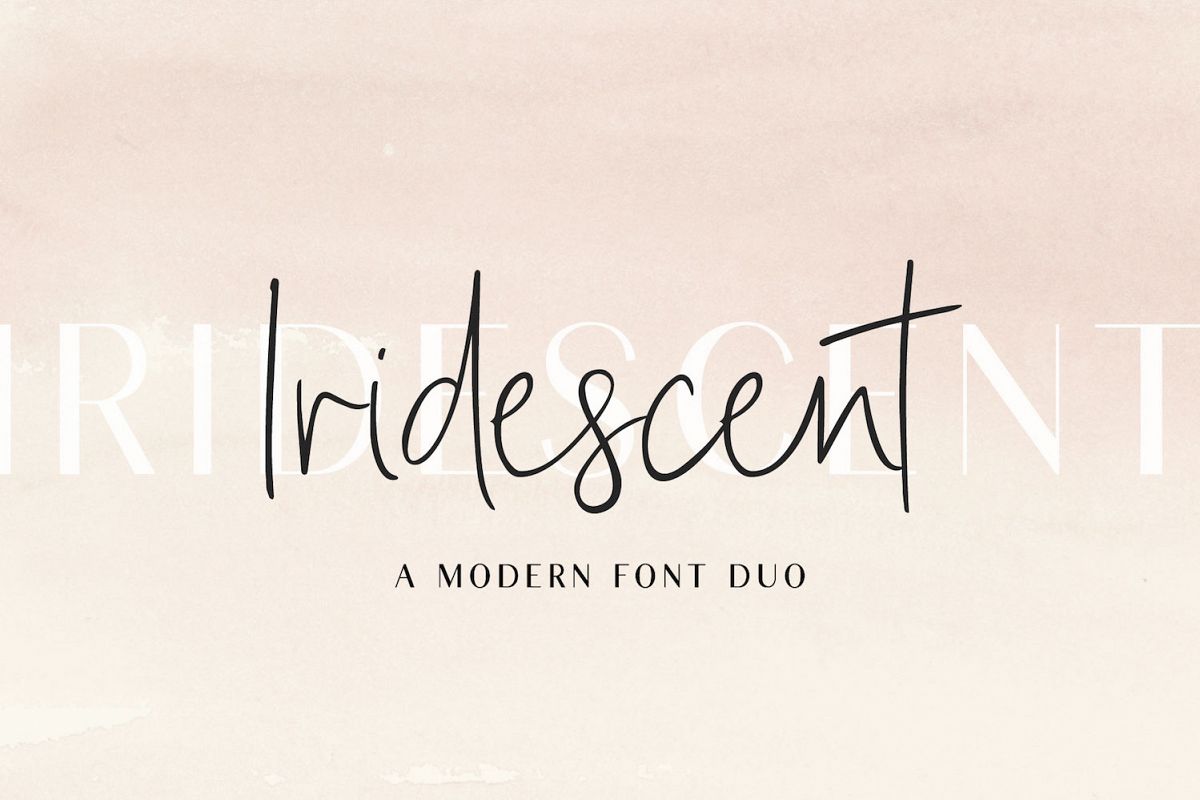Iridescent | A Modern Font Duo example image 1