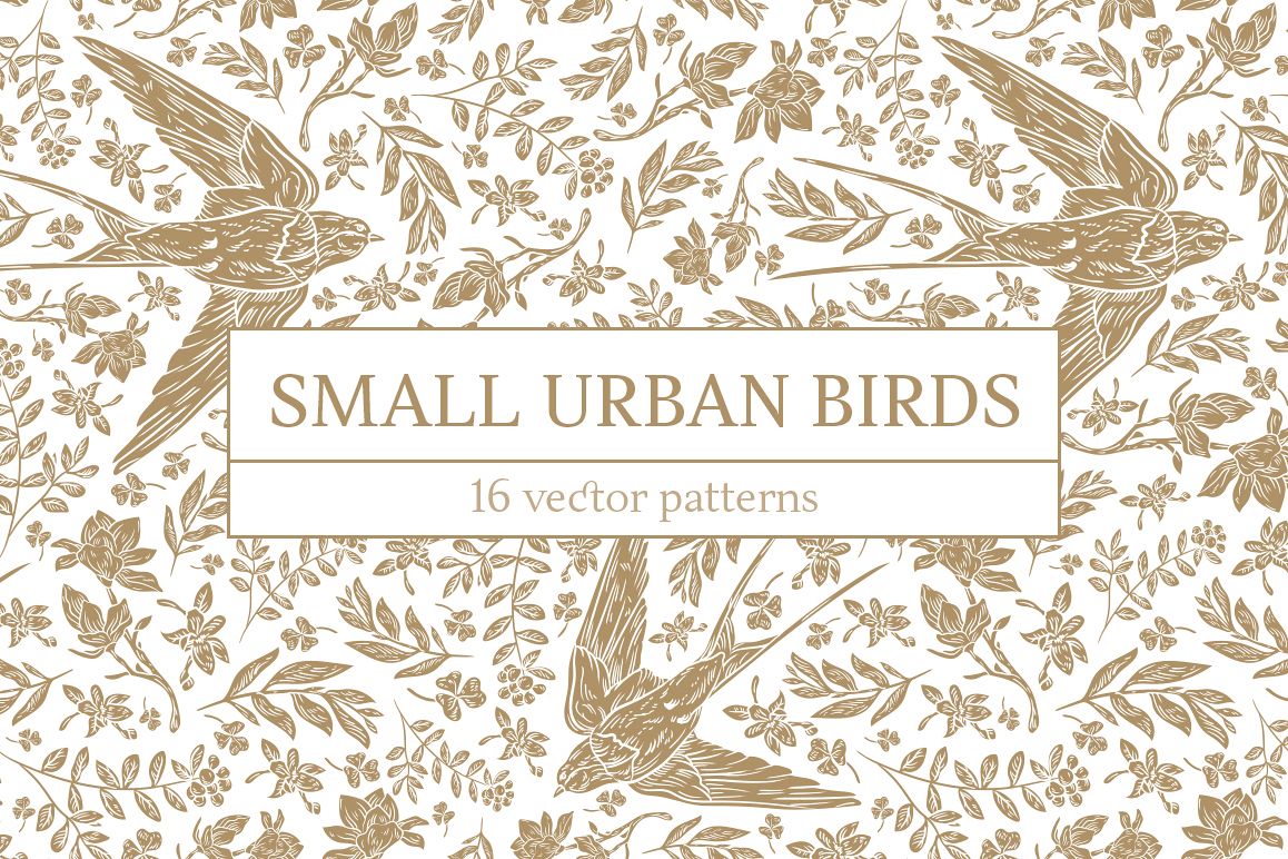 Small Urban Birds patterns example image 1