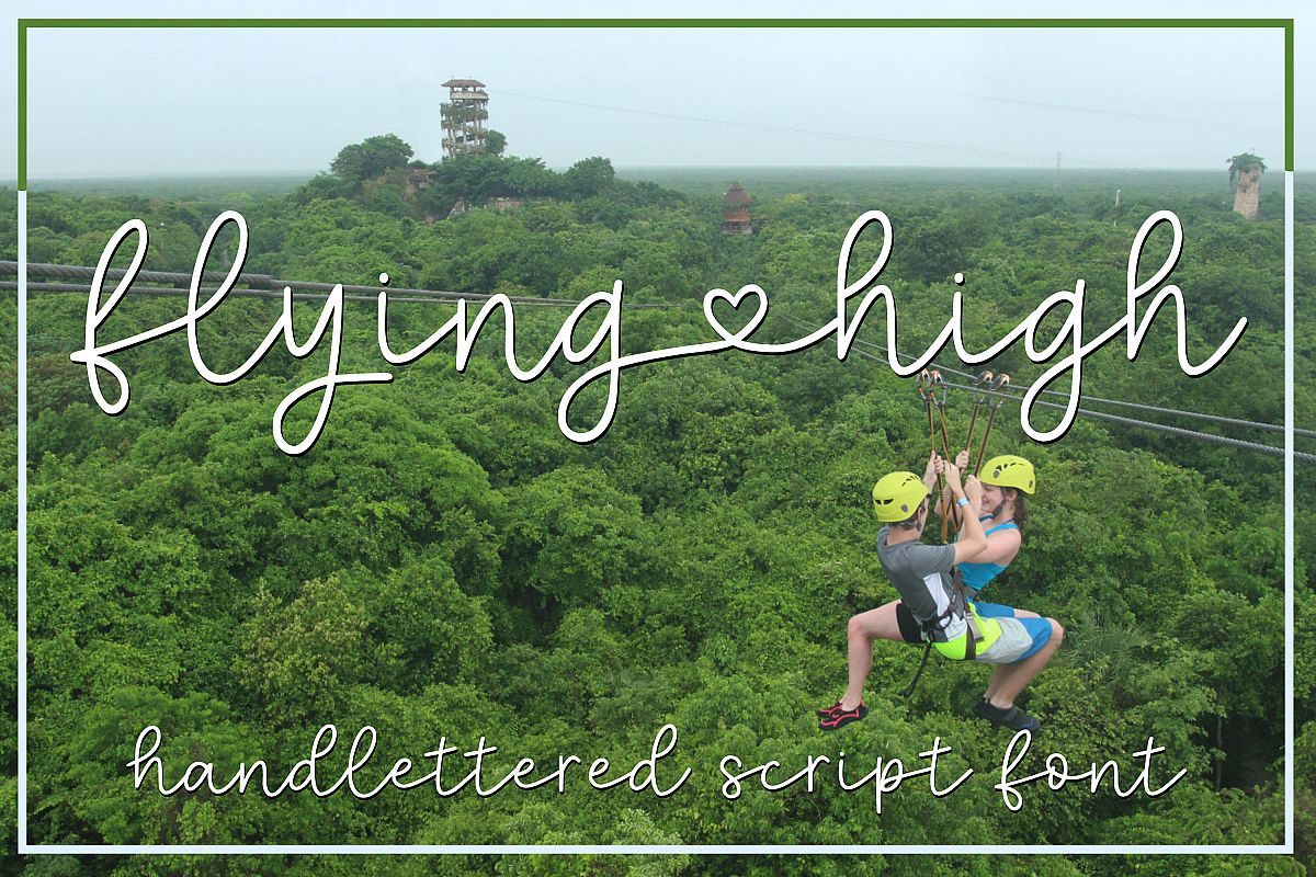 Flying High - a handlettered script font example image 1