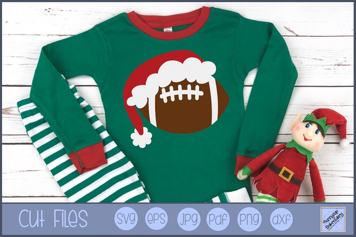 Christmas Football - SVG, Clipart, Printable example image 1