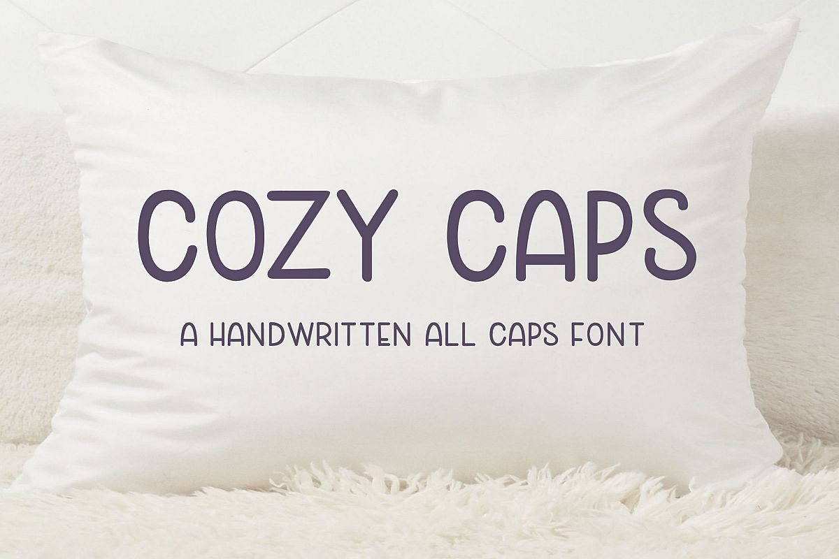 Cozy Caps - A handwritten all caps font example image 1