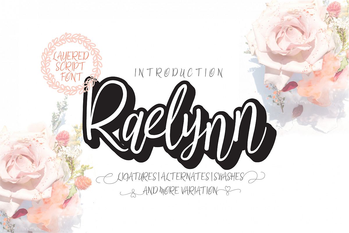 Raelynn Regular | modern script layered example image 1
