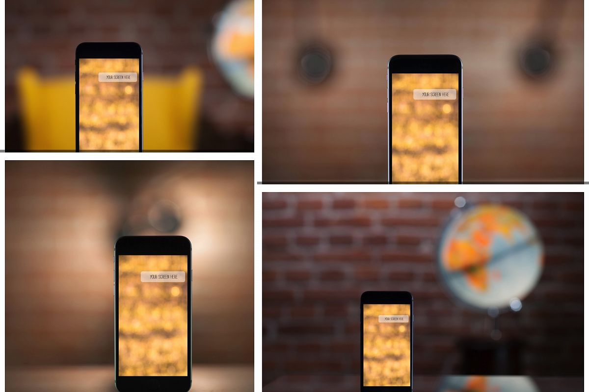 Set from 4 iPhone mockups example image 1