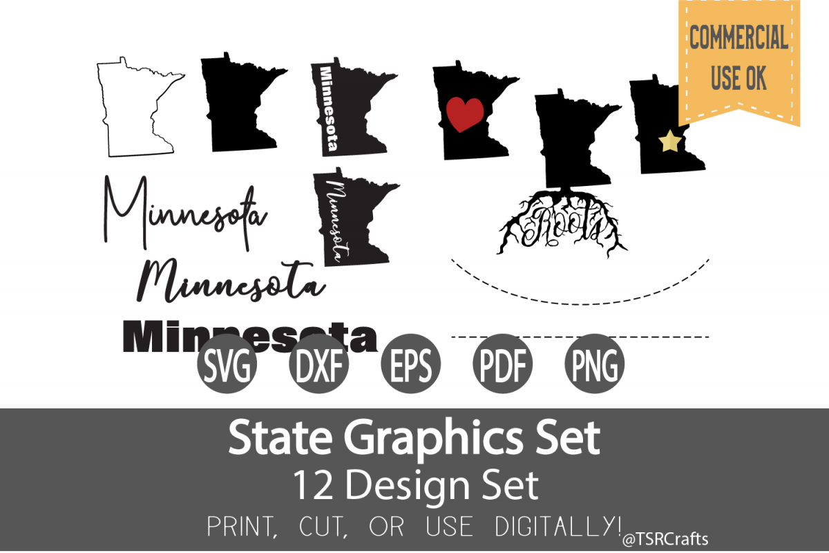 Minnesota State Graphics Set - Clip Art and Digital Cut example image 1