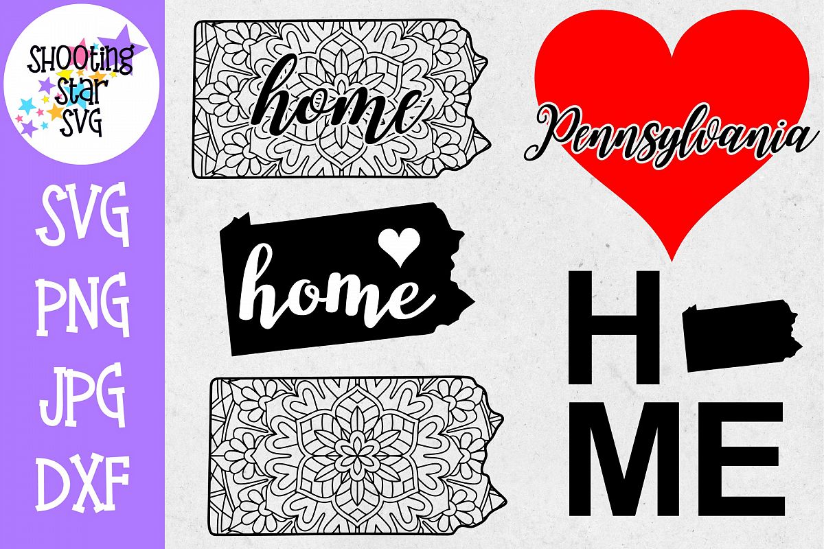 Pennsylvania US State SVG Decal Bundle - 50 States SVG example image 1