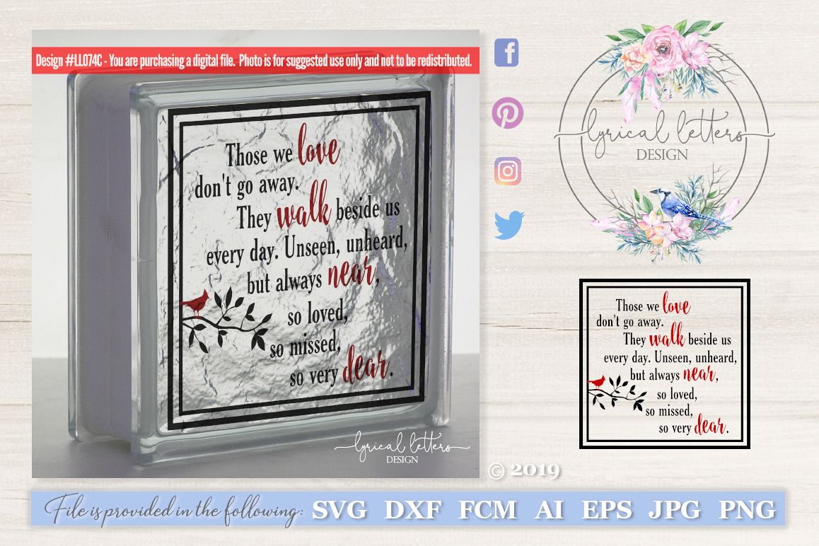 Those We Love Don T Go Away Cardinal Svg Dxf Fcm Ll074c Those We Love Don T Go Away Cardinal Svg Dxf Fcm Ll074c Example Image 1