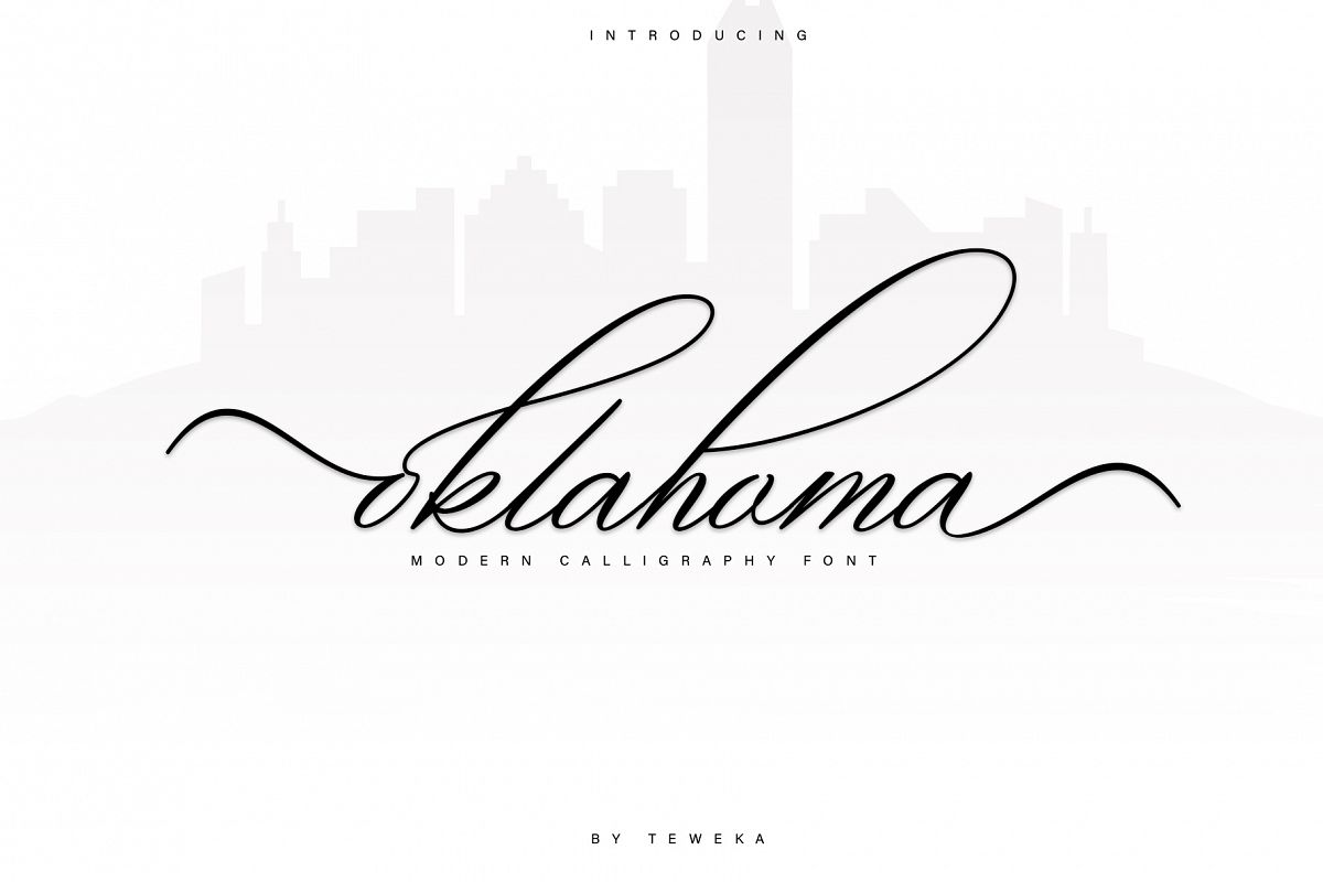 oklahoma calligraphy font example image 1