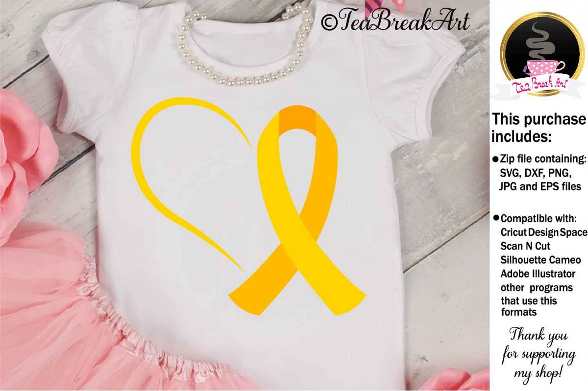 Childhood Cancer Awareness Cutting Files 1078 example image 1