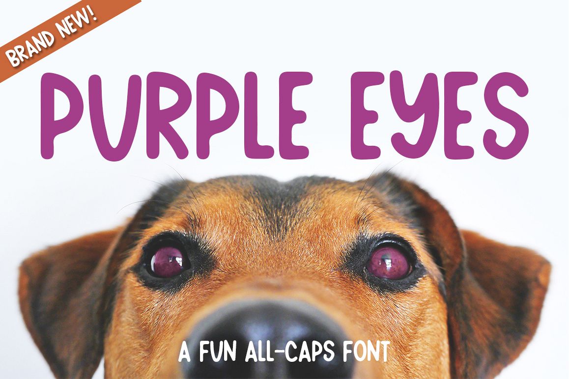 Purple Eyes - a fun chunky font example image 1