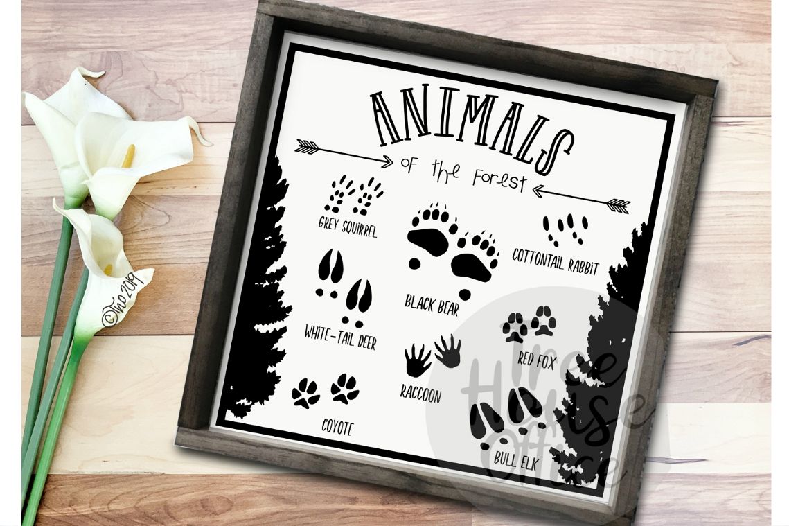 Animals of the Forest Woodland Nursery SVG DXF PNG JPEG example image 1