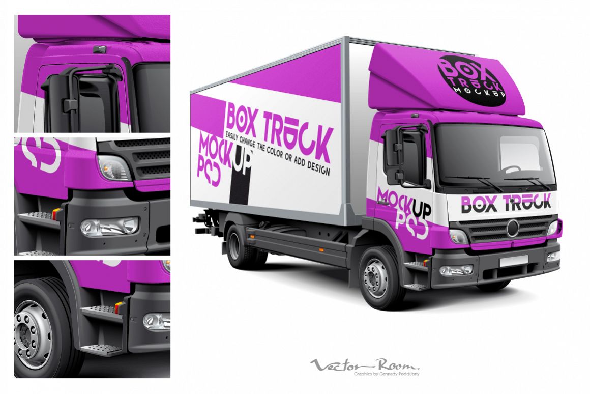 Download Box Truck Mockup