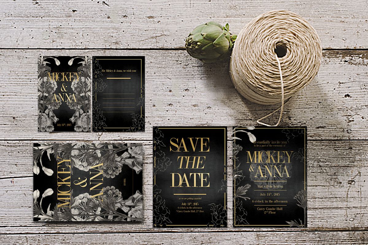 Classic Foliage Wedding Invitation example image 1