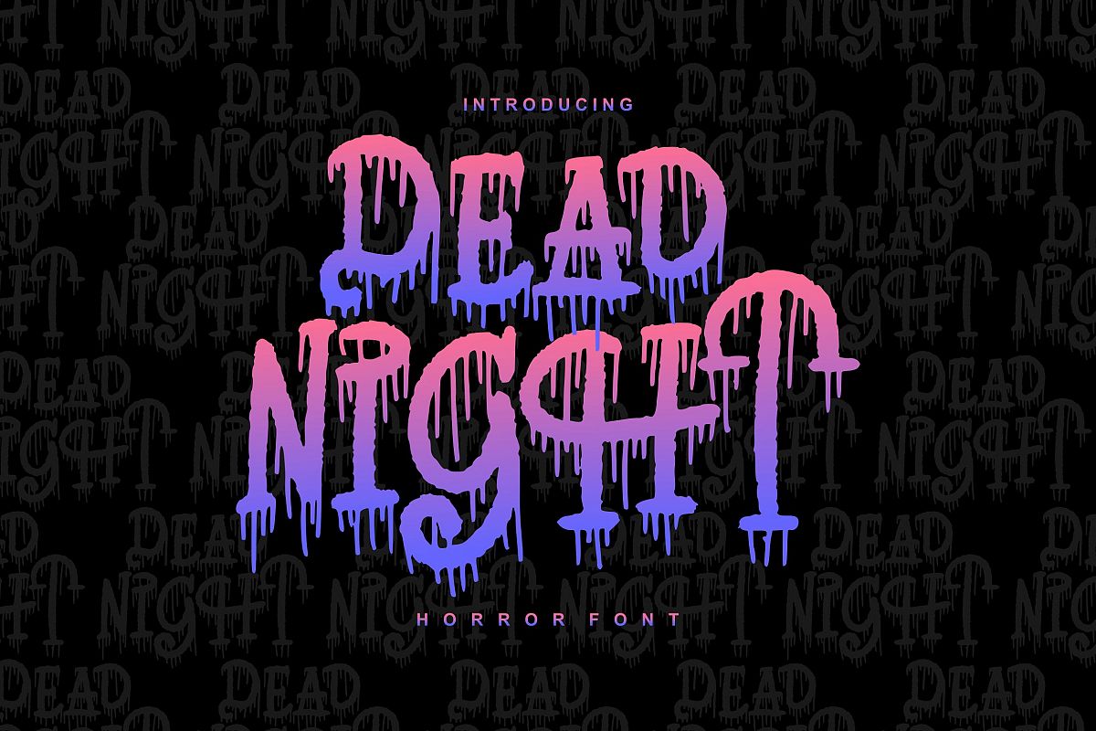Dead Night | Horror Font example image 1