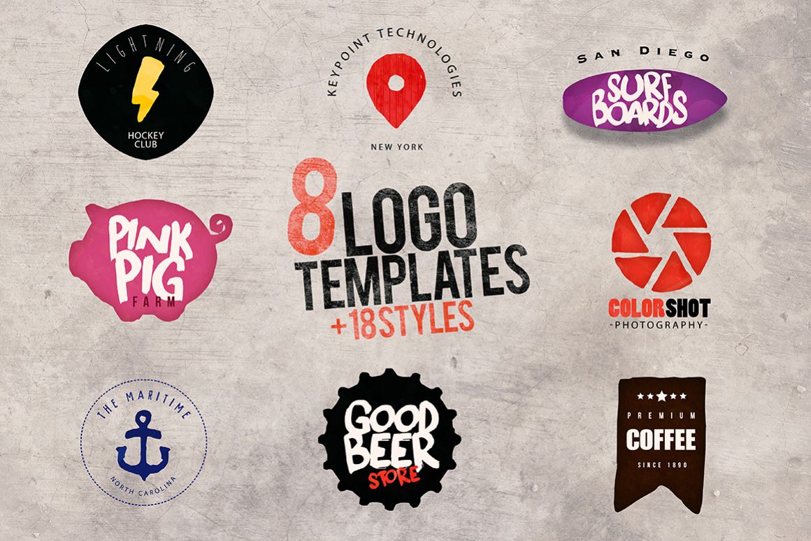 8 Logo Templates + Extras example image 1