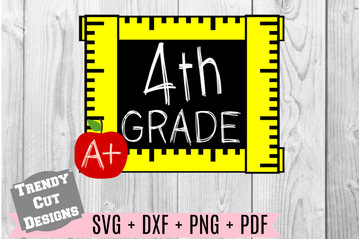 Fourth Grade Ruler Frame, Back to School example image 1