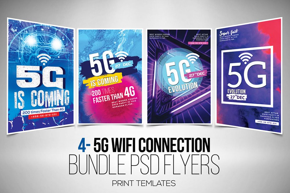 5G Flyer Template Bundle example image 1
