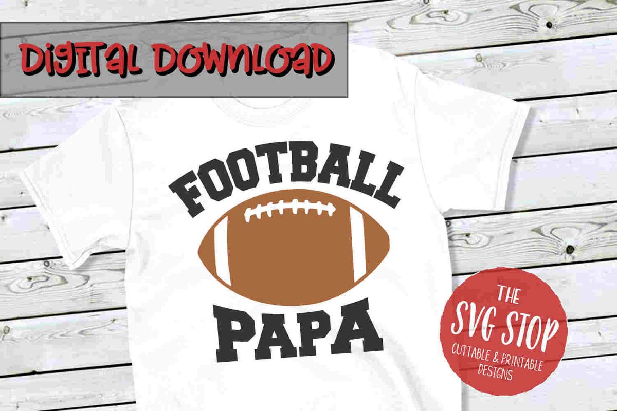 Football Papa -SVG, PNG, DXF example image 1