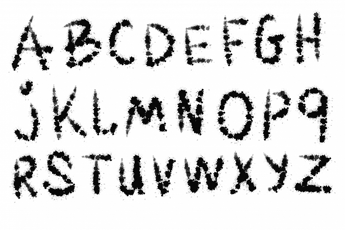 Blotch vector font example image 1
