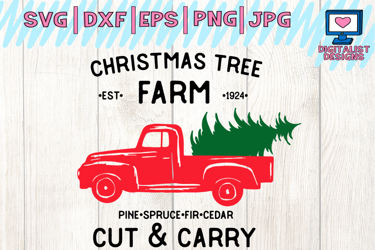 Download christmas truck svg, farm fresh christmas trees, decor ...