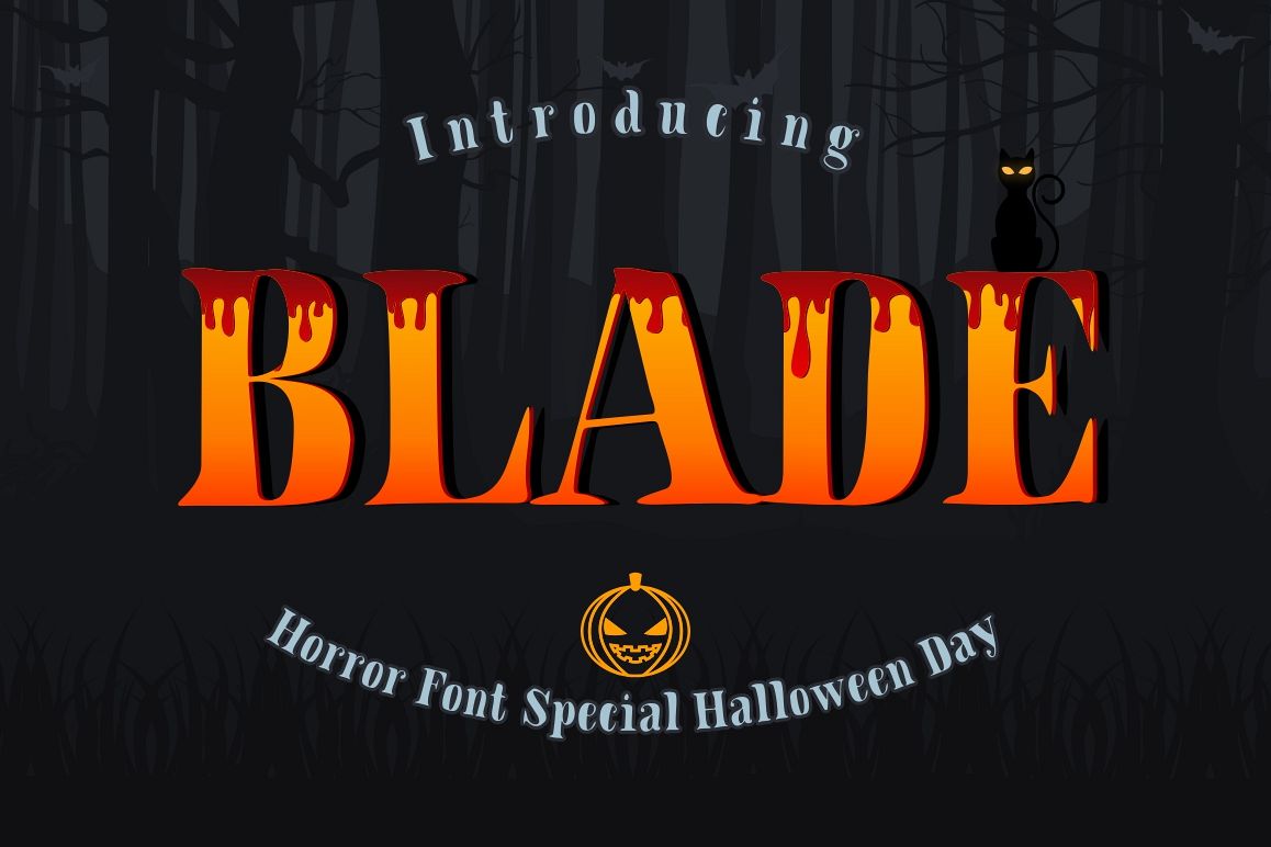 BLADE - HALLOWEN FONT! example image 1