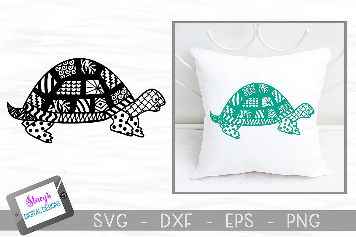 Turtle SVG with Doodle patterns example image 1
