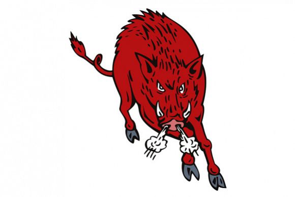 Wild Pig Boar Jumping example image 1