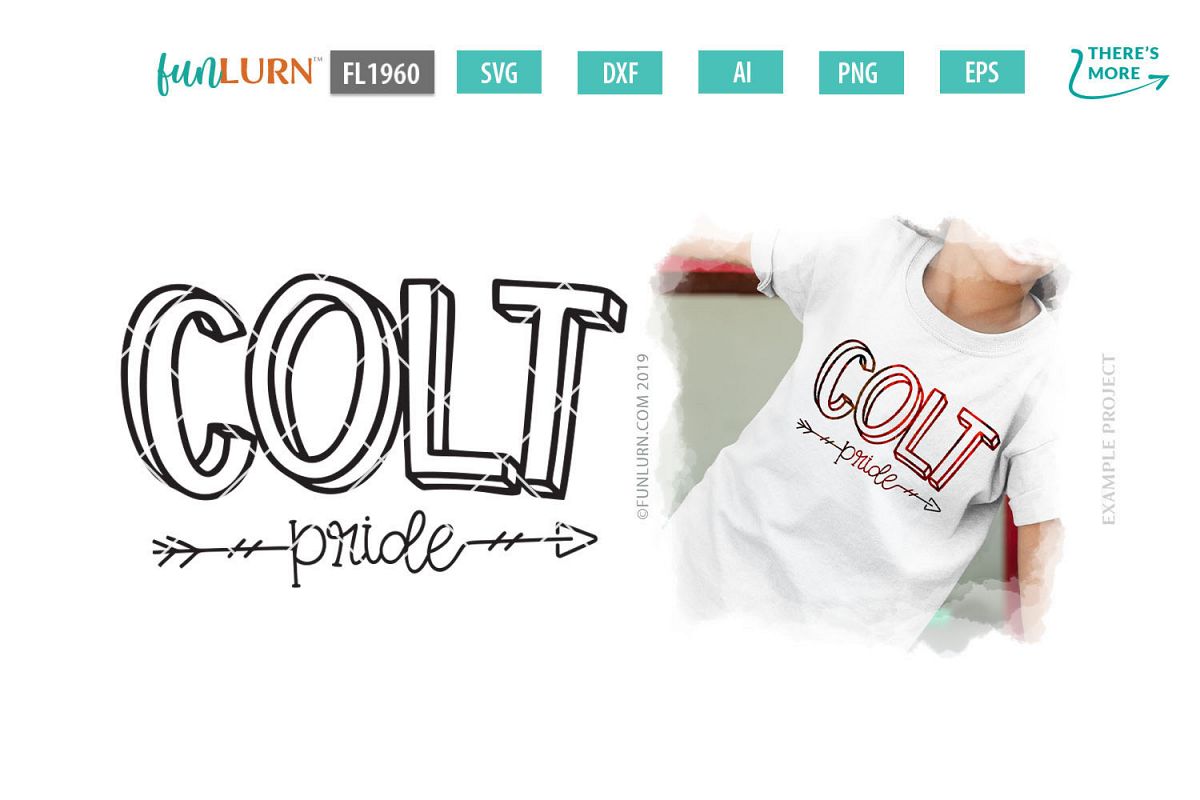 Colt Pride Team SVG Cut File example image 1