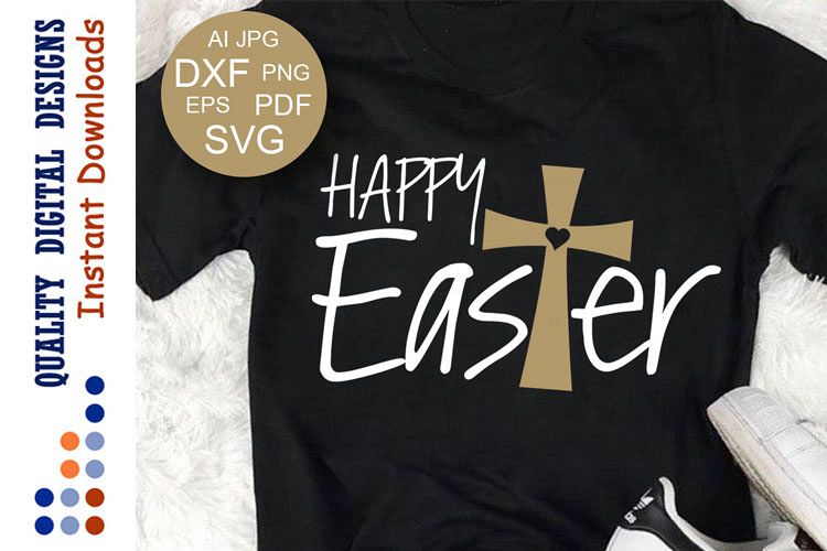 Download Happy Easter svg Easter shirt svg Cross clipart