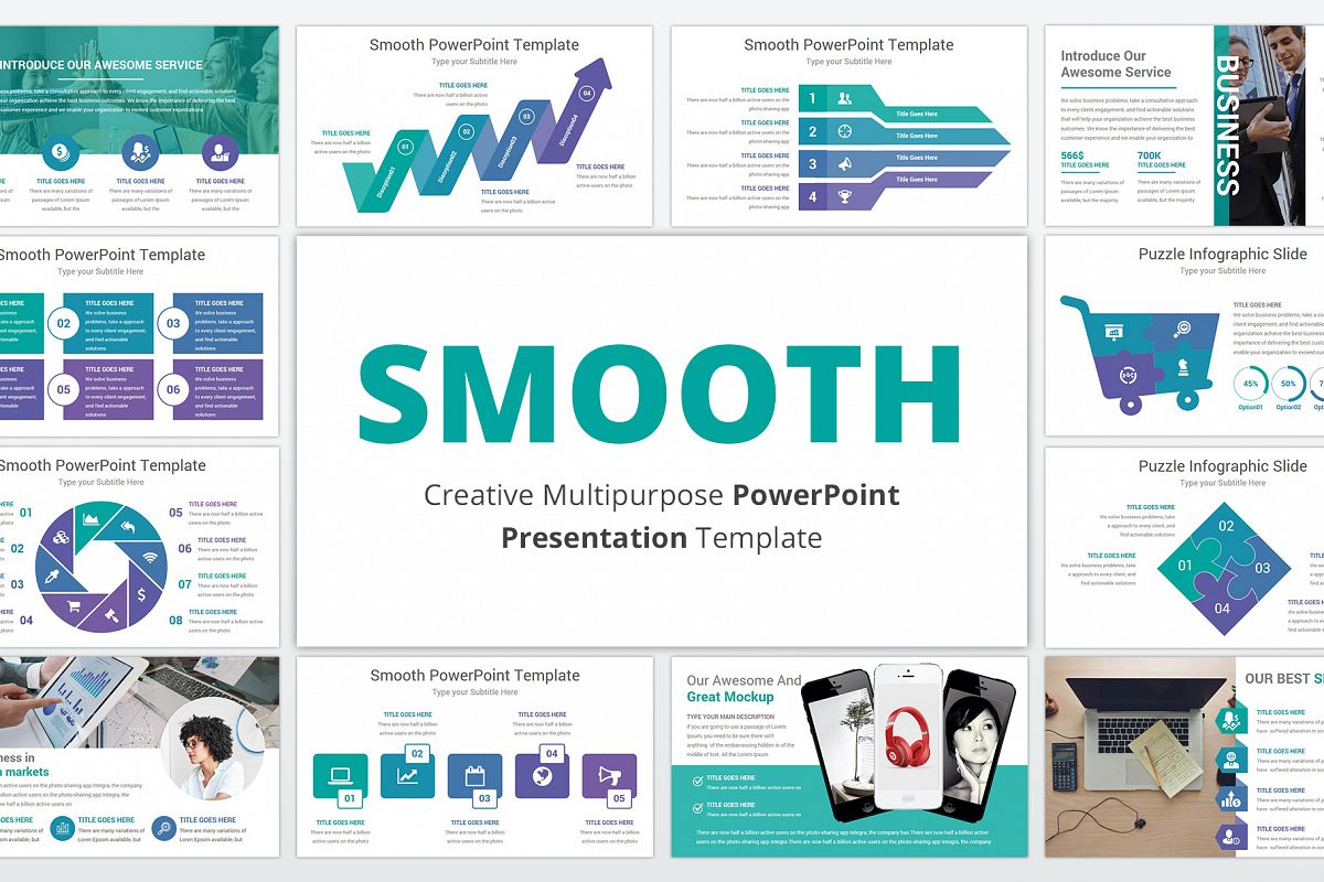 Smooth multipurpose PowerPoint Presentation Template example image 1