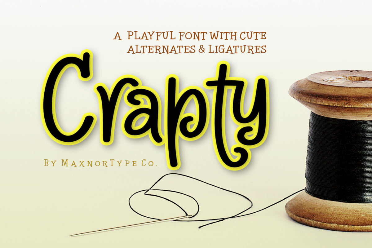 Crapty - a Playful Font with Cute Alternates & Ligatures example image 1