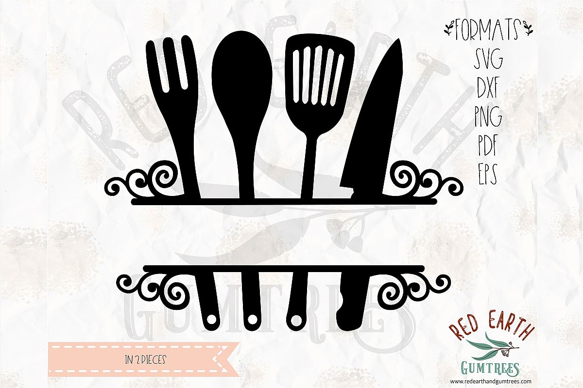 Download Kitchen split frame, cutlery,spoon in SVG, DXF, PNG, EPS,PDF