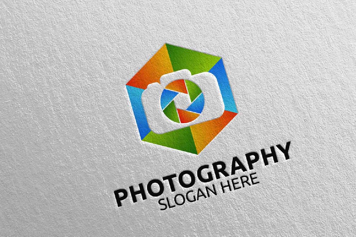 Abstract Camera Photography Logo 6 example image 1