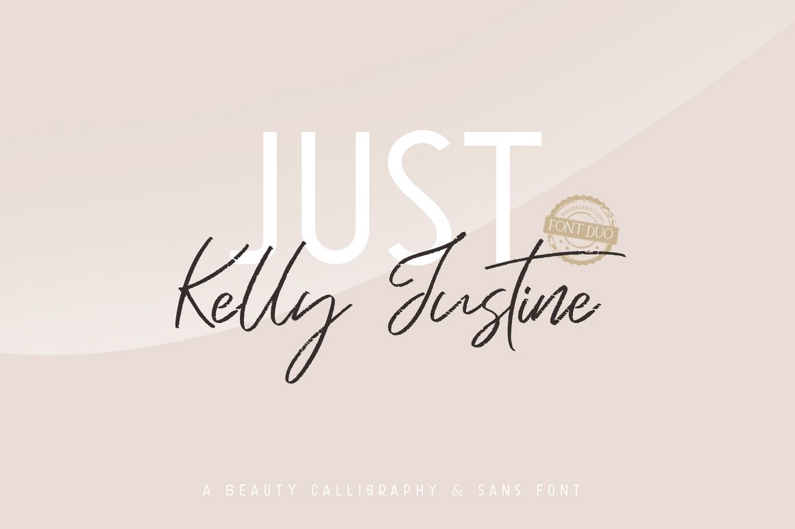 Just Kelly Justine Font Duo example image 1